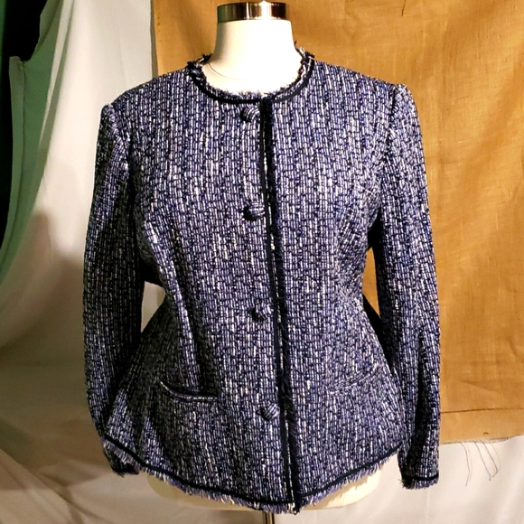 (MD)  Emma James by Liz Claiborne Tweed Jacket - Picture 1 of 9